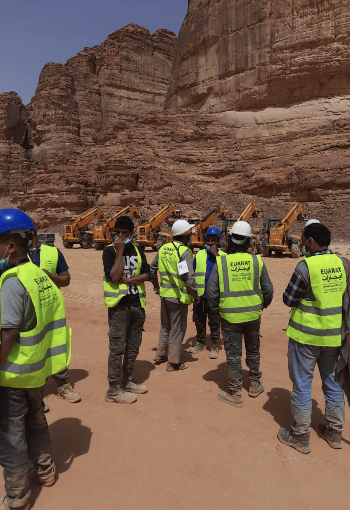 Eijarat team at AlUla heritage site