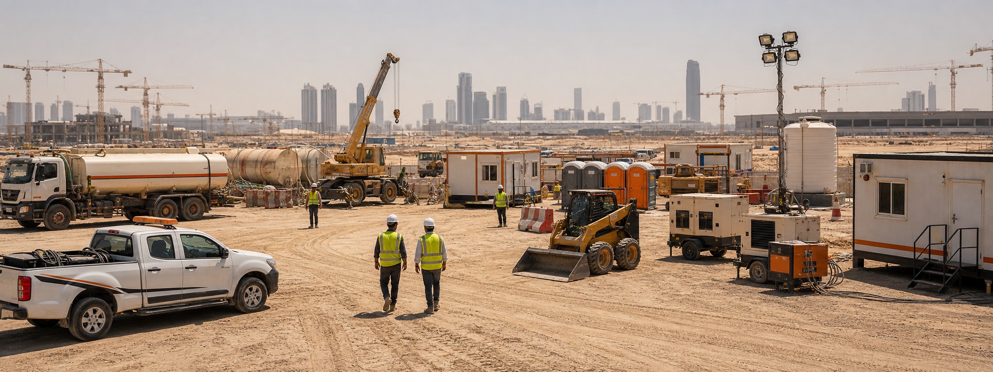 Eijarat equipment and temporary site support operations in Arabia Saudita